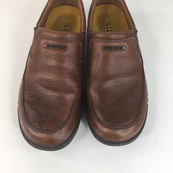 Clarks Unstructured Leather Slip On Comfort Brown Loafers Casual Shoe Size 8M - Picture 4 of 10